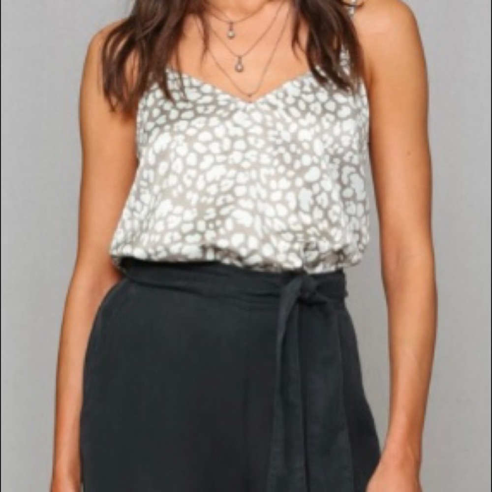 Mocha Leopard Silk Tank